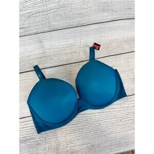 DreamFit Women's Teal Blue Lifting Plunge Underwire Bra Size 40DD